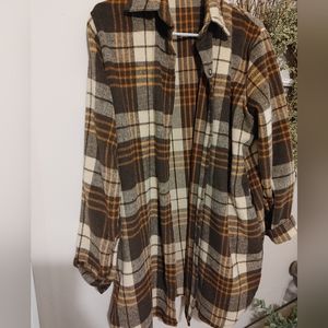 Long flannel jacket